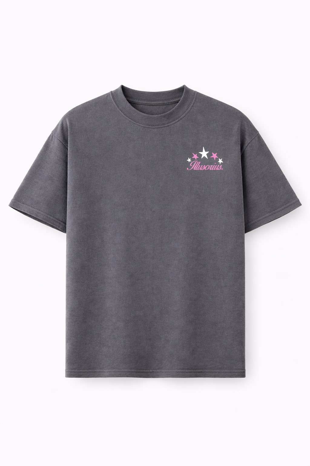 PLAYERA OVERSIZE HEAVYWEIGHT WASHED GREY JUST FLOW