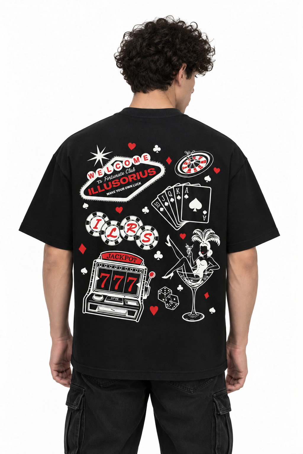PLAYERA SEMI OVERSIZE HEAVYWEIGHT [305 GSM] LAS VEGAS