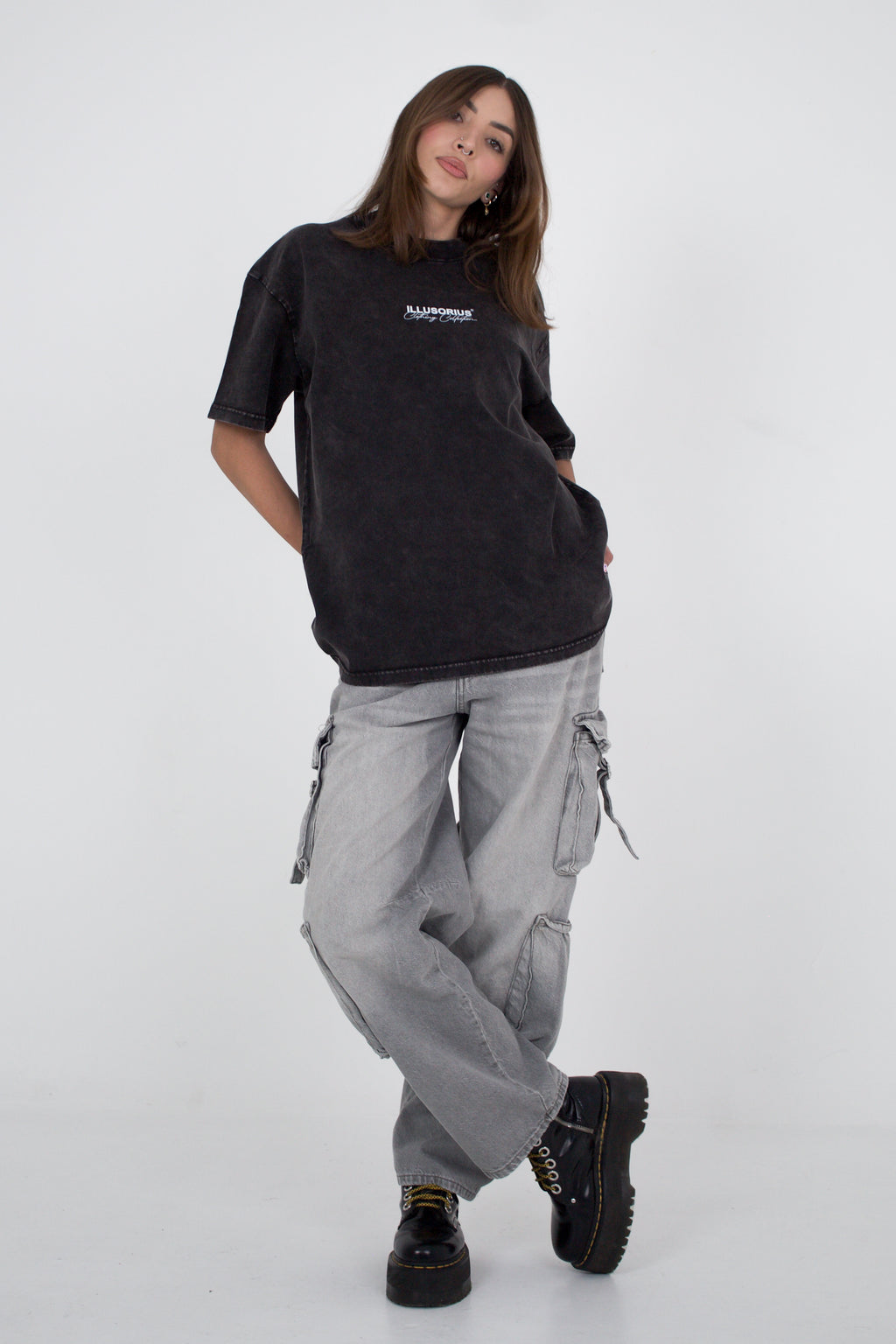 PLAYERA SEMI OVERSIZE HEAVYWEIGHT [305 GSM] ACID WASH CLOTHING