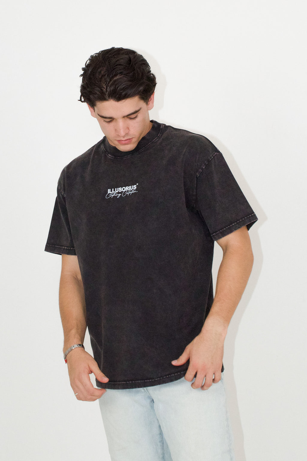 PLAYERA SEMI OVERSIZE HEAVYWEIGHT [305 GSM] ACID WASH CLOTHING